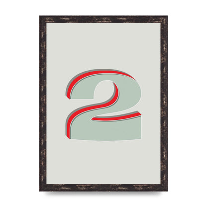 Mix Match Number 2" Art For The Home - A3 framed