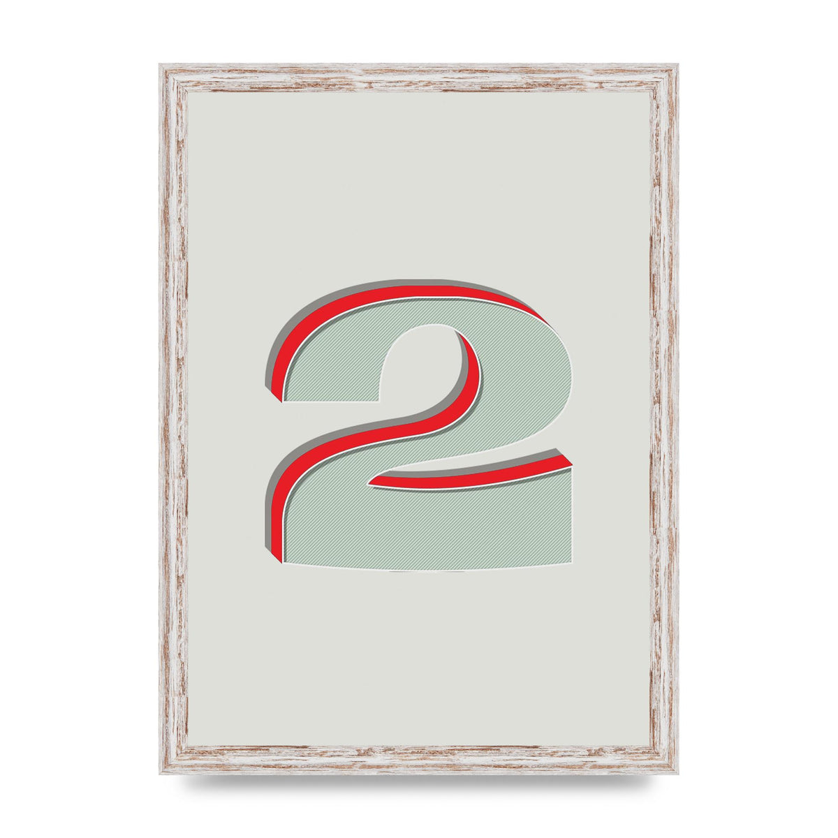 Mix Match Number 2" Art For The Home - A3 framed