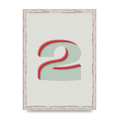 Mix Match Number 2" Art For The Home - A3 framed