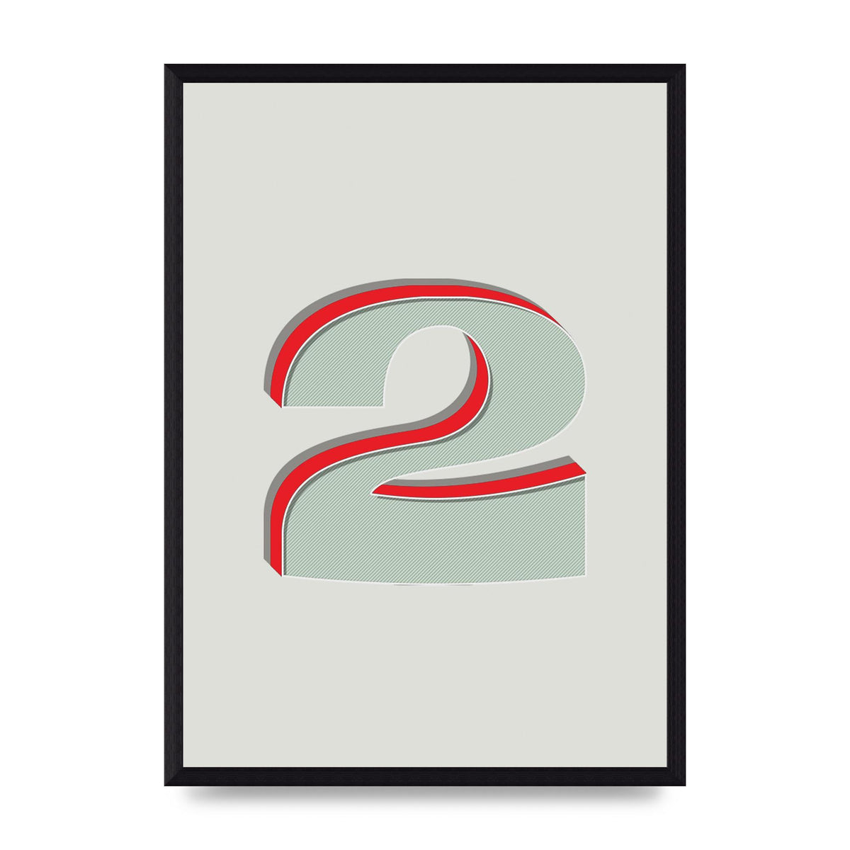 Mix Match Number 2" Art For The Home - A3 framed