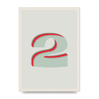 Mix Match Number 2" Art For The Home - A3 framed