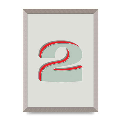 Mix Match Number 2" Art For The Home - A3 framed