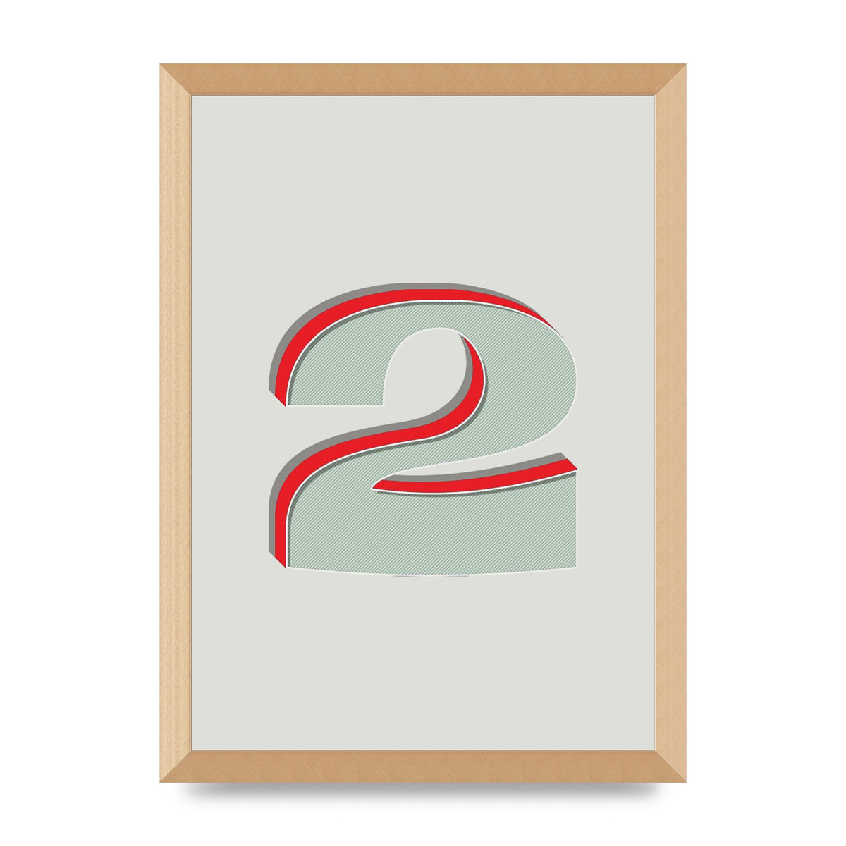 Mix Match Number 2" Art For The Home - A3 framed
