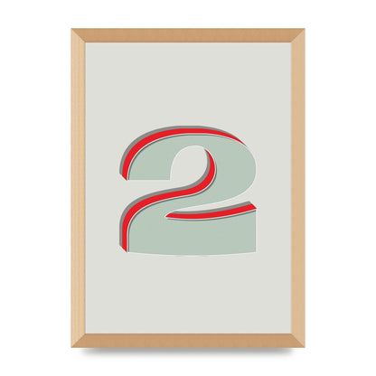 Mix Match Number 2" Art For The Home - A3 framed