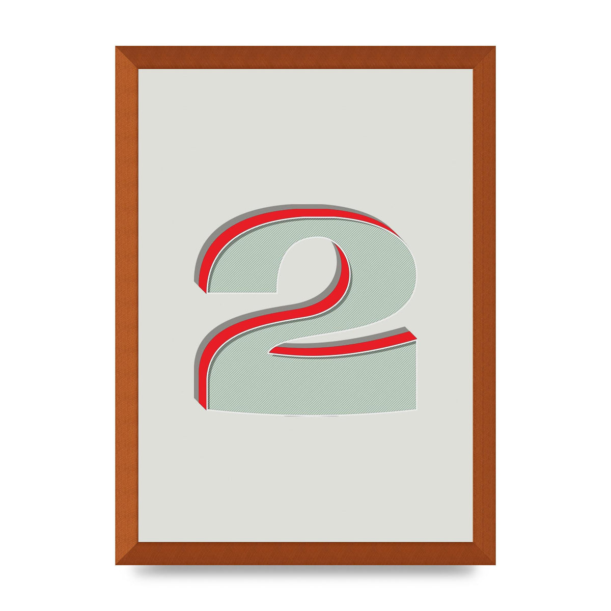 Mix Match Number 2" Art For The Home - A3 framed