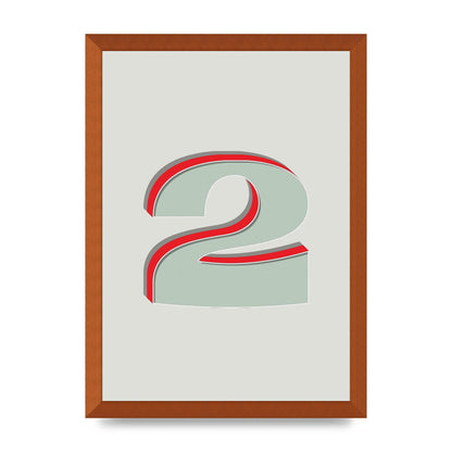 Mix Match Number 2" Art For The Home - A3 framed