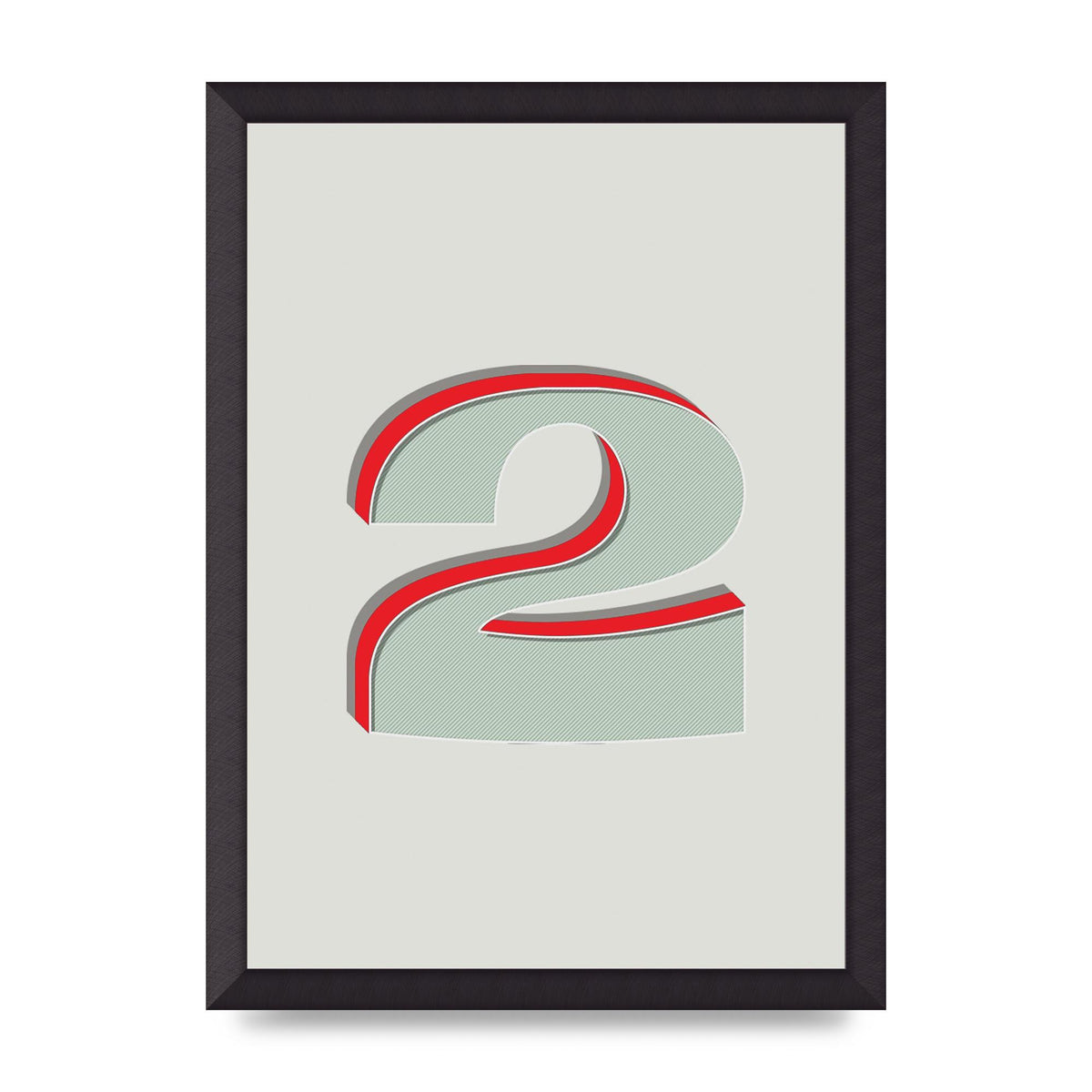 Mix Match Number 2" Art For The Home - A3 framed