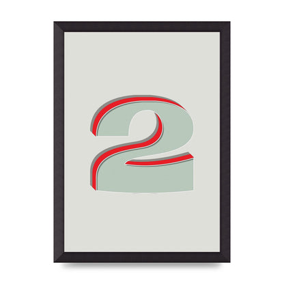 Mix Match Number 2" Art For The Home - A3 framed