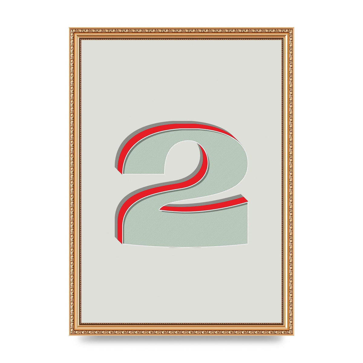 Mix Match Number 2" Art For The Home - A3 framed