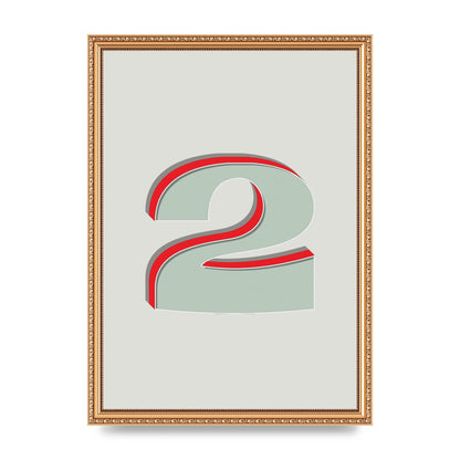 Mix Match Number 2" Art For The Home - A3 framed