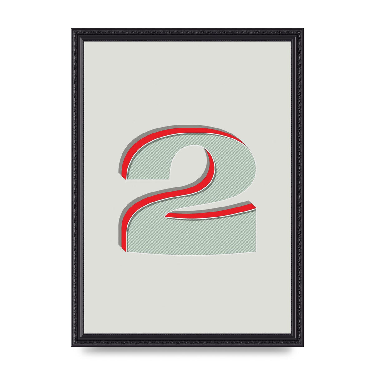 Mix Match Number 2" Art For The Home - A3 framed