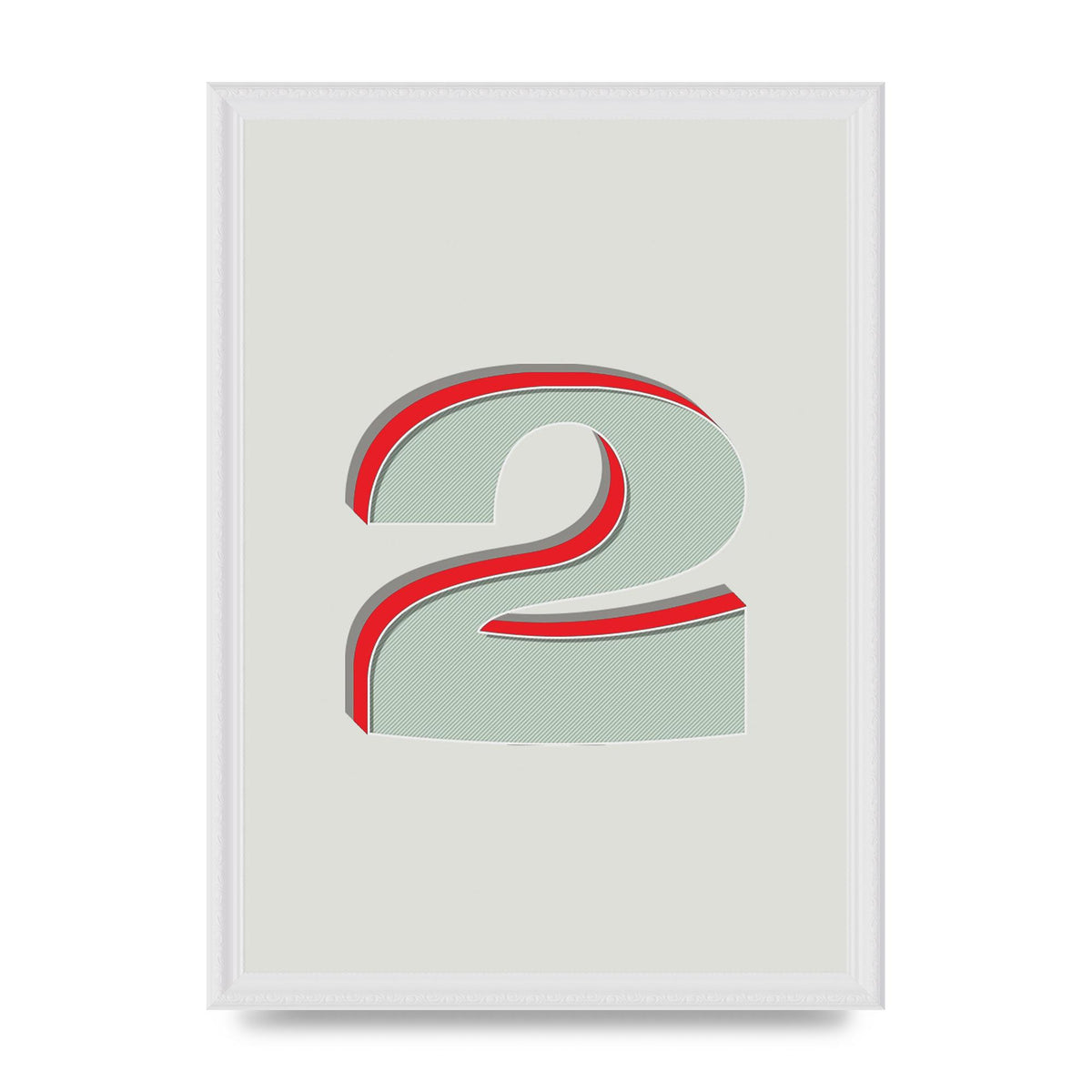 Mix Match Number 2" Art For The Home - A3 framed