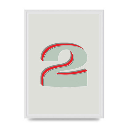 Mix Match Number 2" Art For The Home - A3 framed