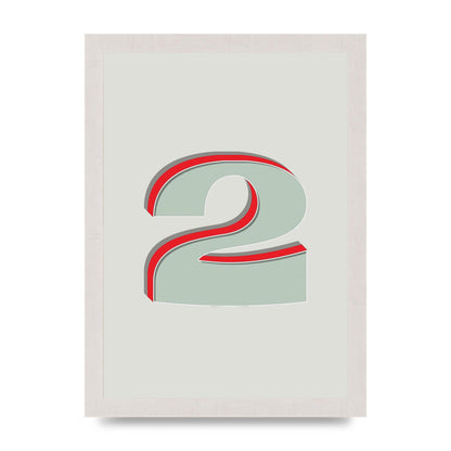 Mix Match Number 2" Art For The Home - A4 framed