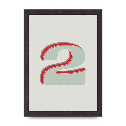 Mix Match Number 2" Art For The Home - A4 framed