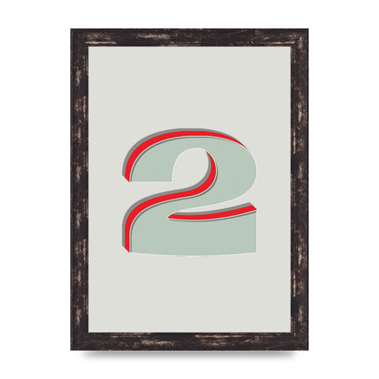 Mix Match Number 2" Art For The Home - A4 framed