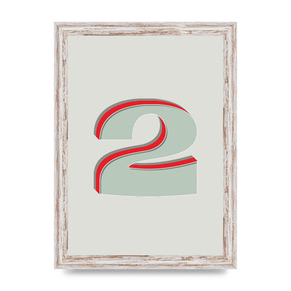 Mix Match Number 2" Art For The Home - A4 framed