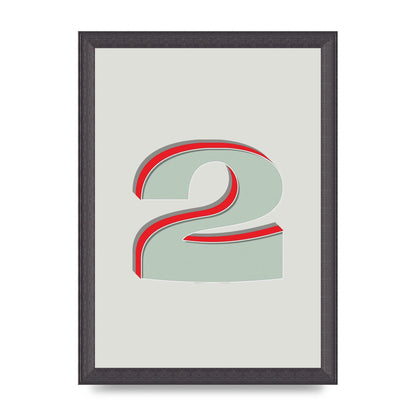 Mix Match Number 2" Art For The Home - A4 framed