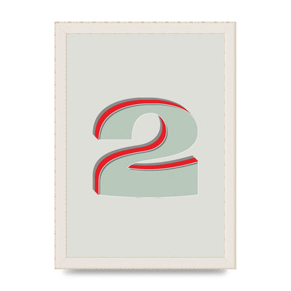 Mix Match Number 2" Art For The Home - A4 framed