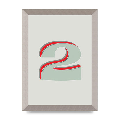 Mix Match Number 2" Art For The Home - A4 framed