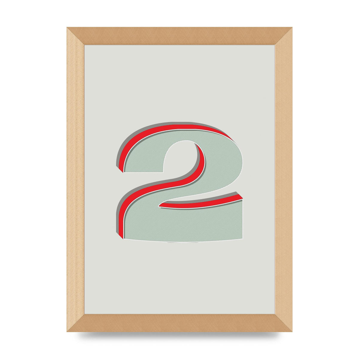 Mix Match Number 2" Art For The Home - A4 framed
