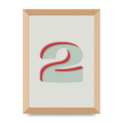 Mix Match Number 2" Art For The Home - A4 framed