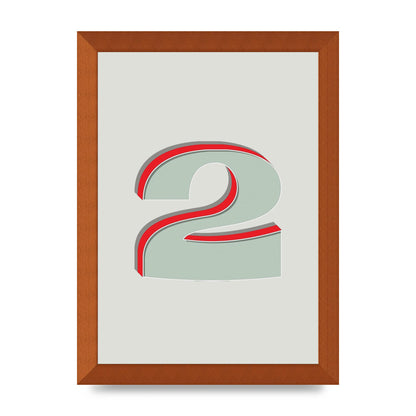 Mix Match Number 2" Art For The Home - A4 framed