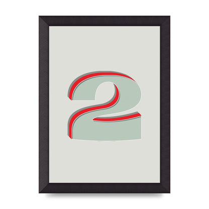 Mix Match Number 2" Art For The Home - A4 framed
