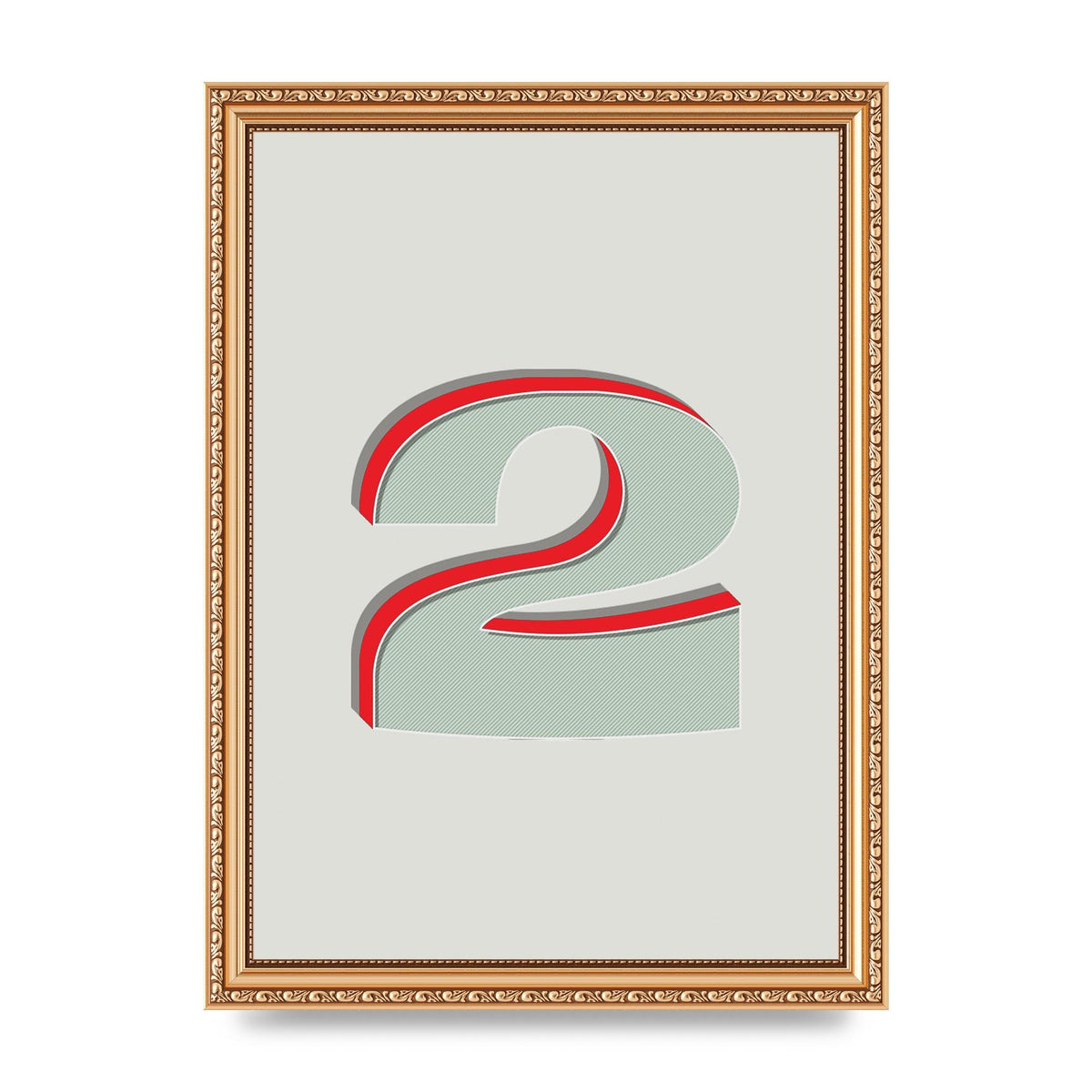 Mix Match Number 2" Art For The Home - A4 framed