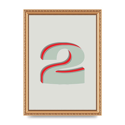 Mix Match Number 2" Art For The Home - A4 framed
