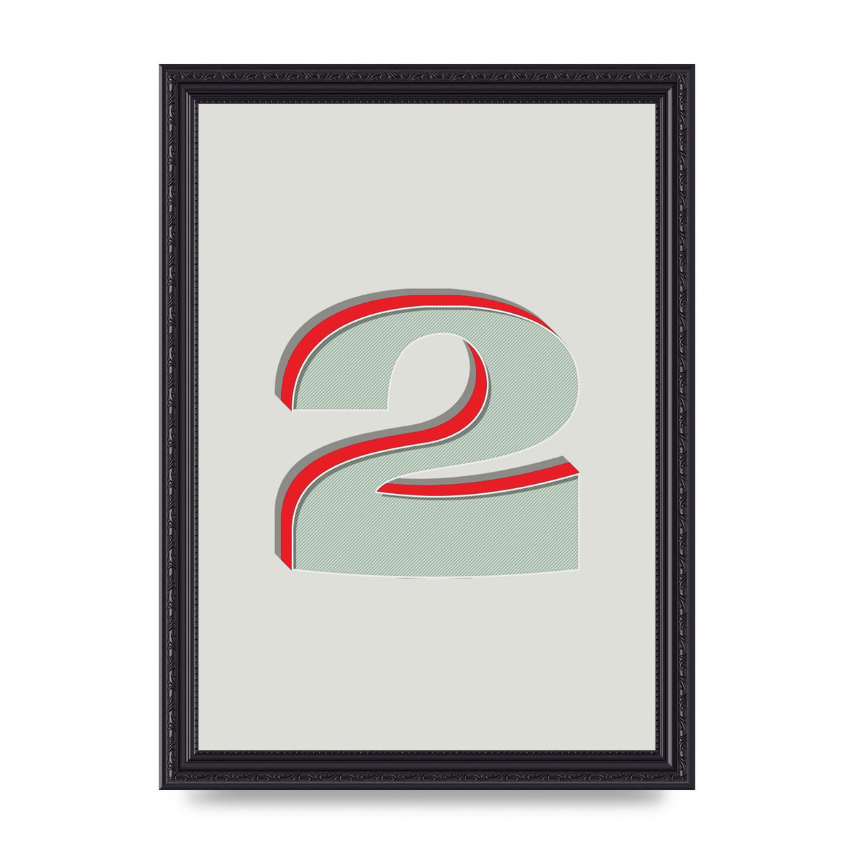 Mix Match Number 2" Art For The Home - A4 framed