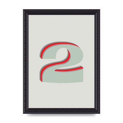 Mix Match Number 2" Art For The Home - A4 framed