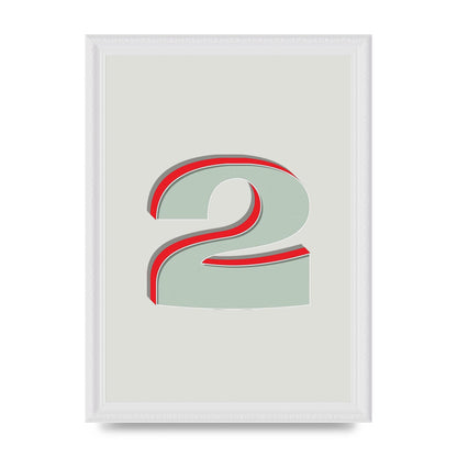 Mix Match Number 2" Art For The Home - A4 framed