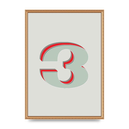 Mix Match Number 3" Printed Poster - A2 framed