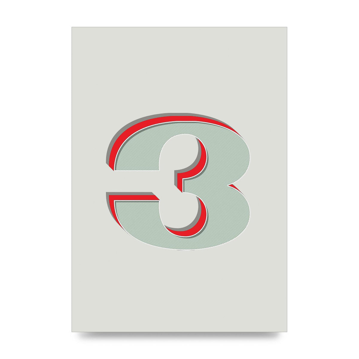 Mix Match Number 3" Printed Poster - unframed print