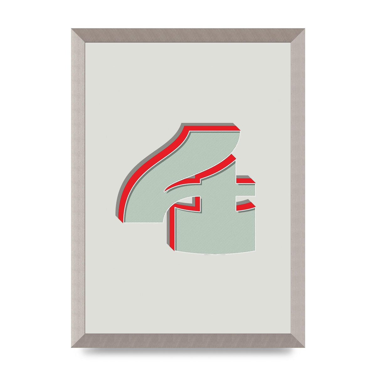 Mix Match Number 4" Wall Art - A3 framed