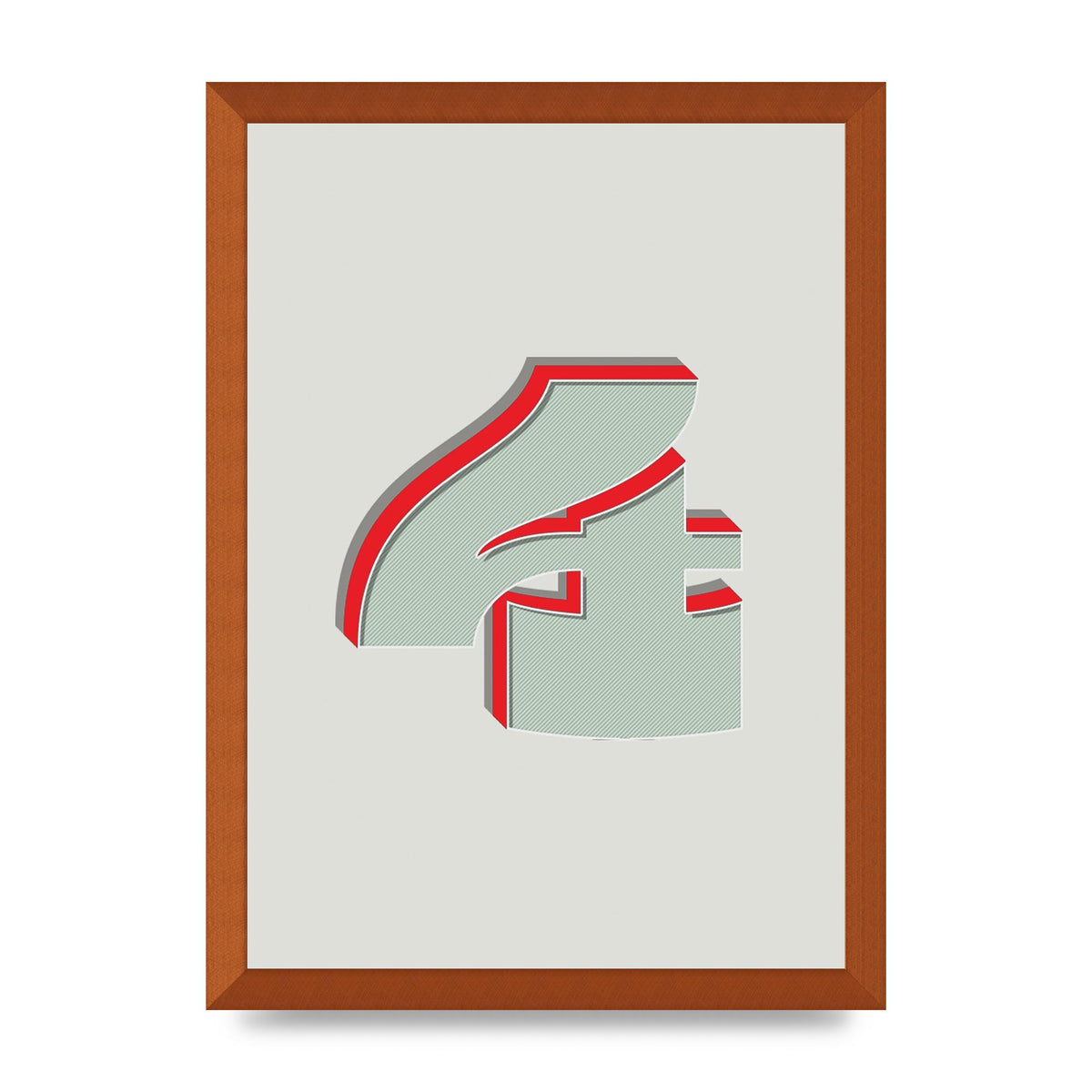 Mix Match Number 4" Wall Art - A3 framed
