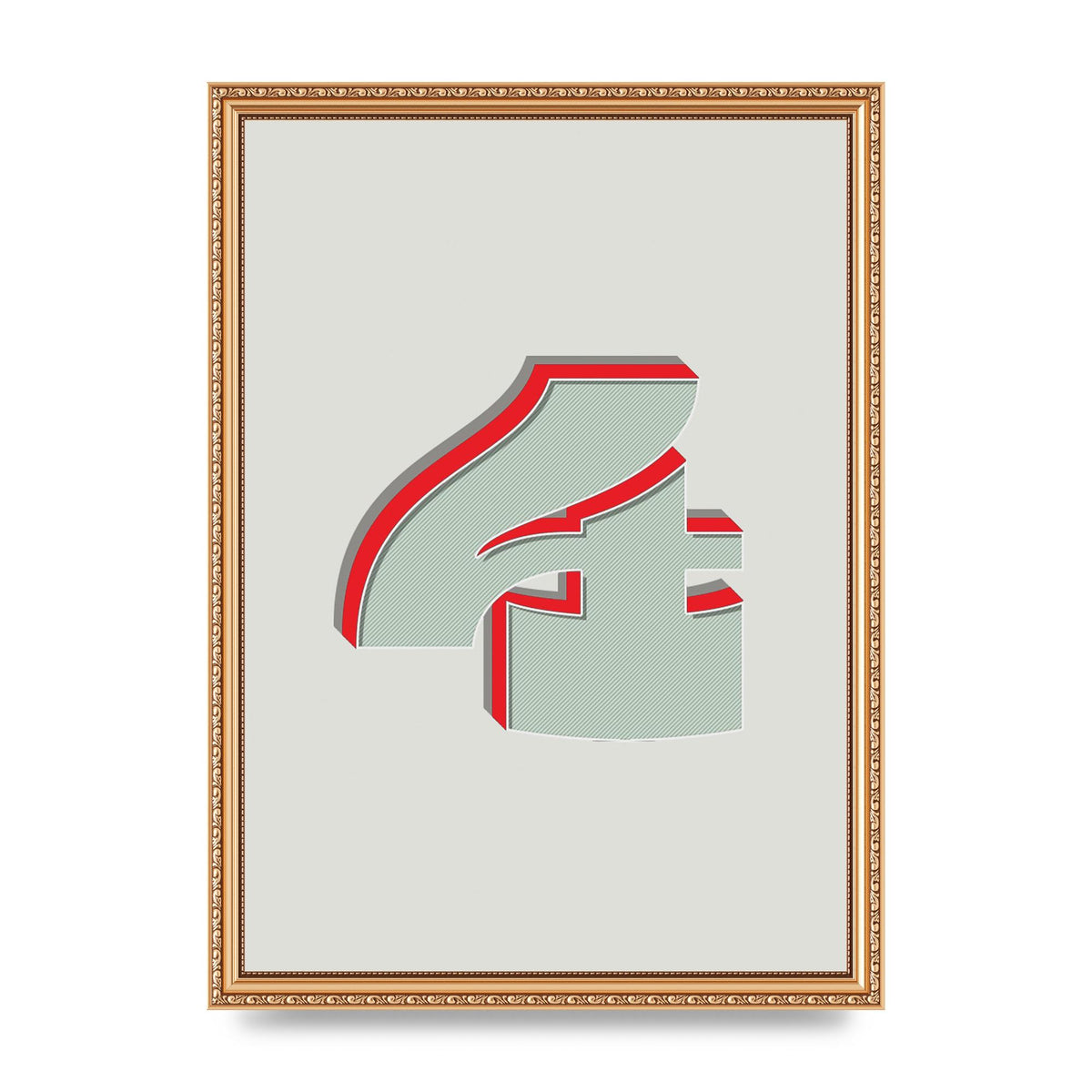 Mix Match Number 4" Wall Art - A3 framed