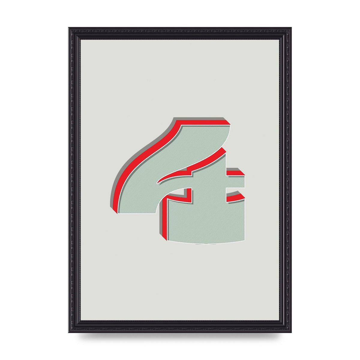 Mix Match Number 4" Wall Art - A3 framed