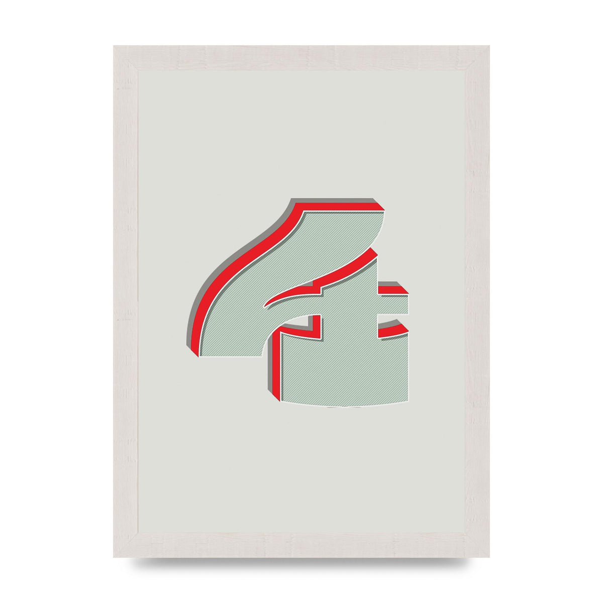 Mix Match Number 4" Wall Art - A4 framed