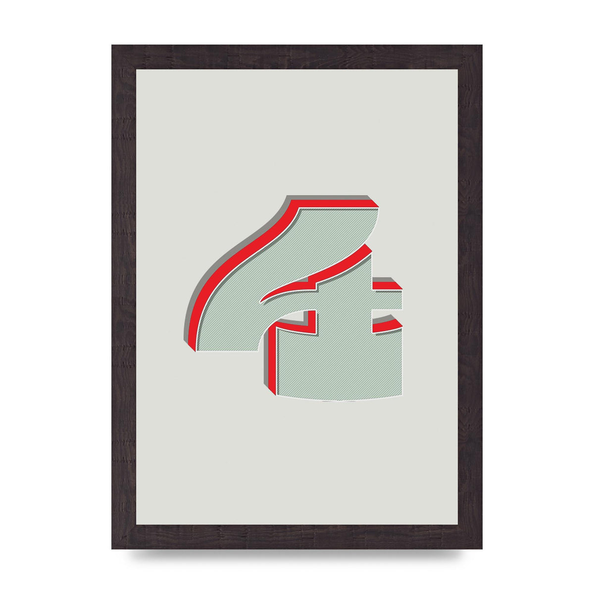 Mix Match Number 4" Wall Art - A4 framed