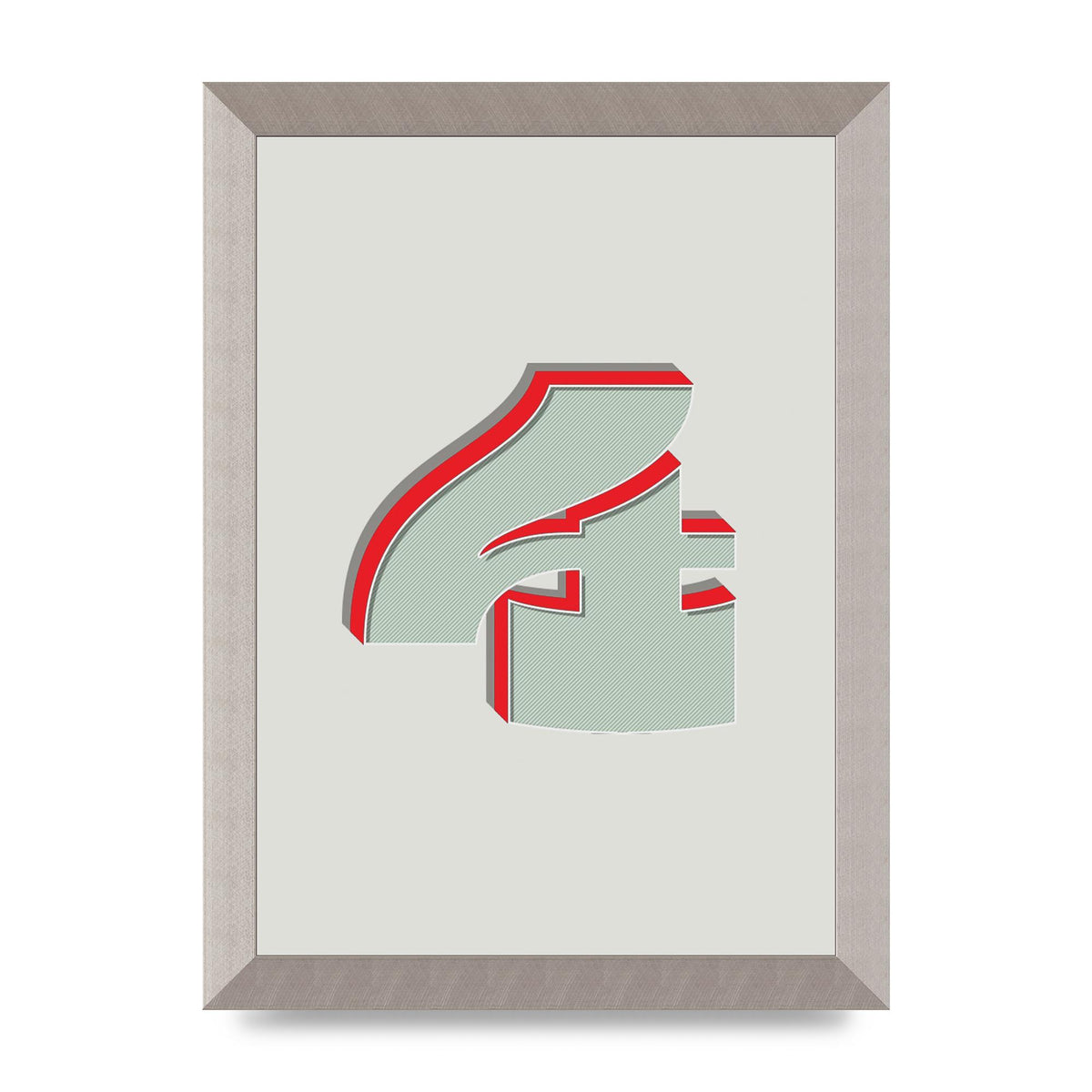 Mix Match Number 4" Wall Art - A4 framed