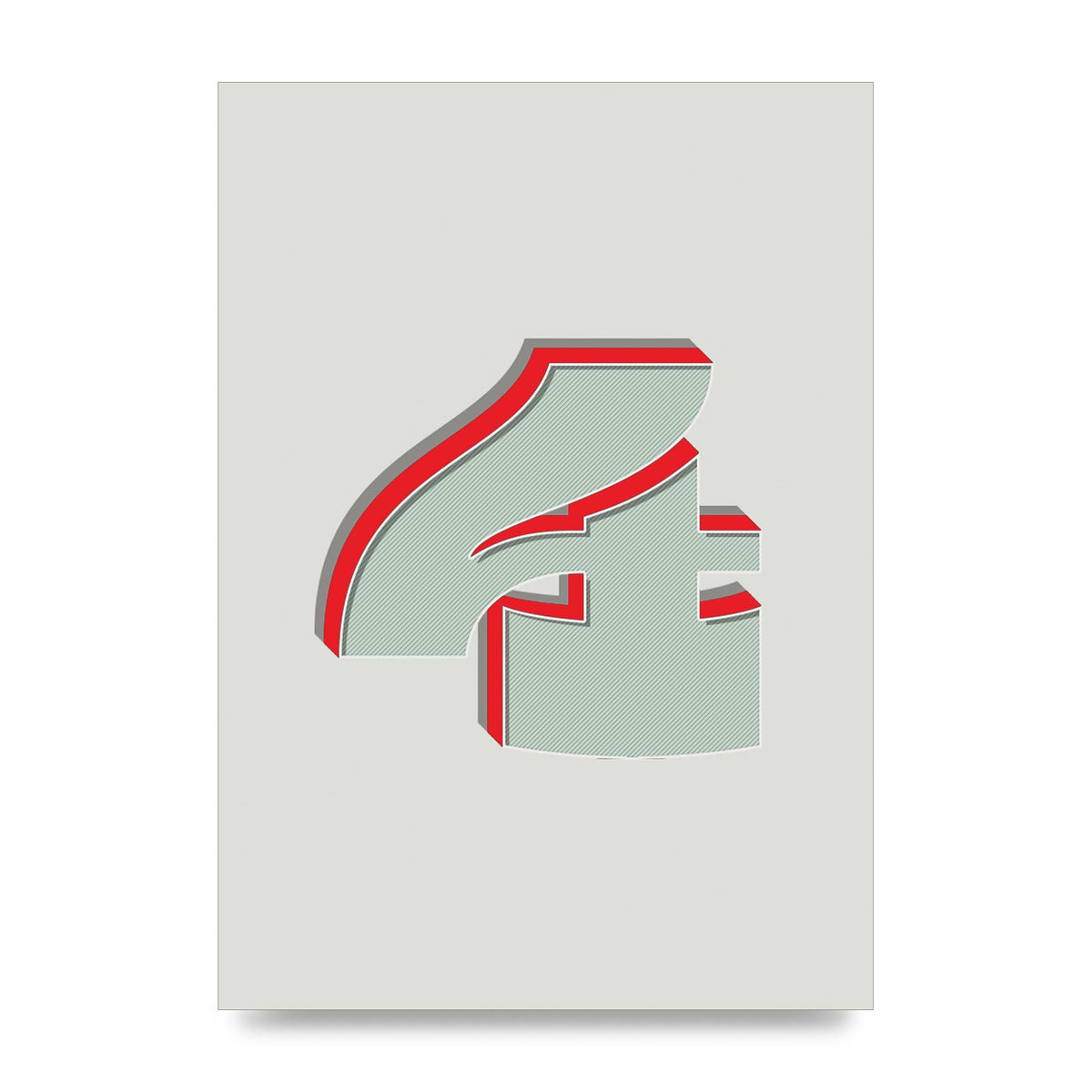Mix Match Number 4" Wall Art - unframed print