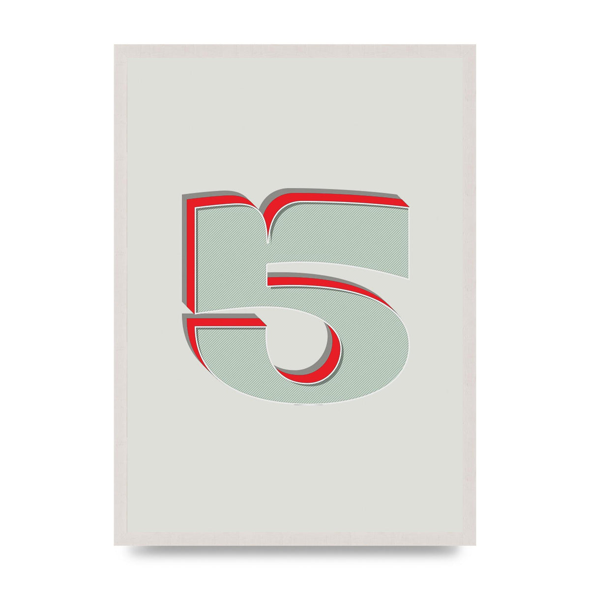 Mix Match Number 5" Art For The Home - A2 framed