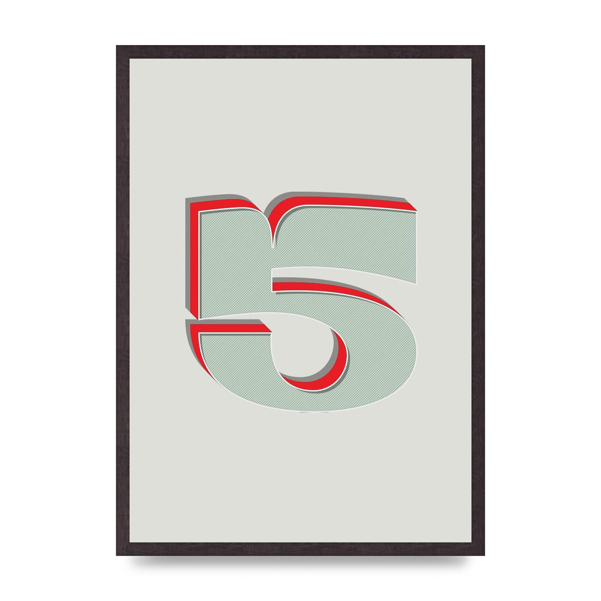 Mix Match Number 5" Art For The Home - A2 framed