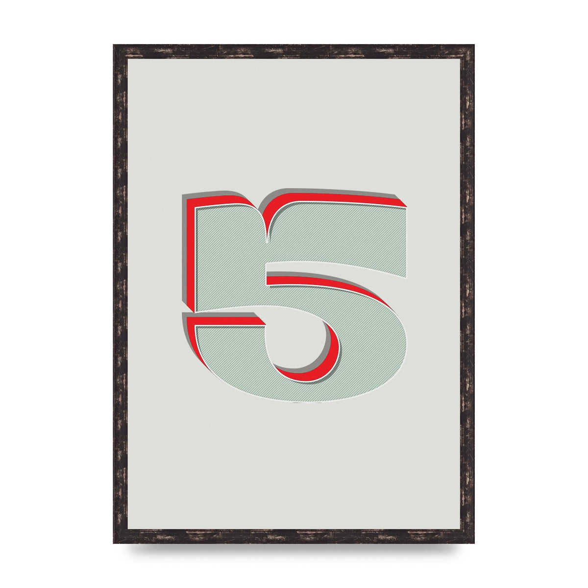Mix Match Number 5" Art For The Home - A2 framed