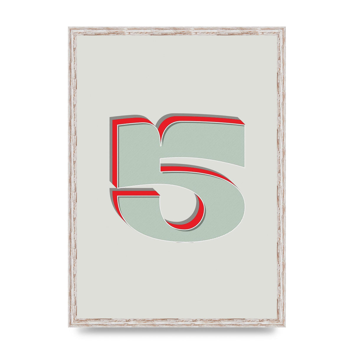 Mix Match Number 5" Art For The Home - A2 framed