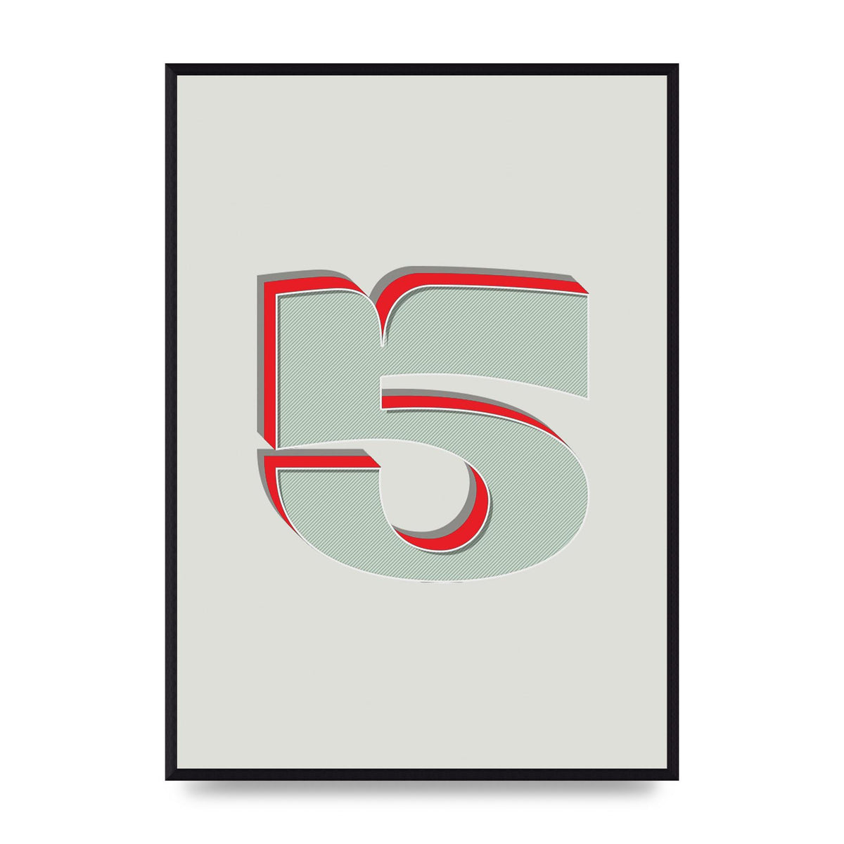 Mix Match Number 5" Art For The Home - A2 framed