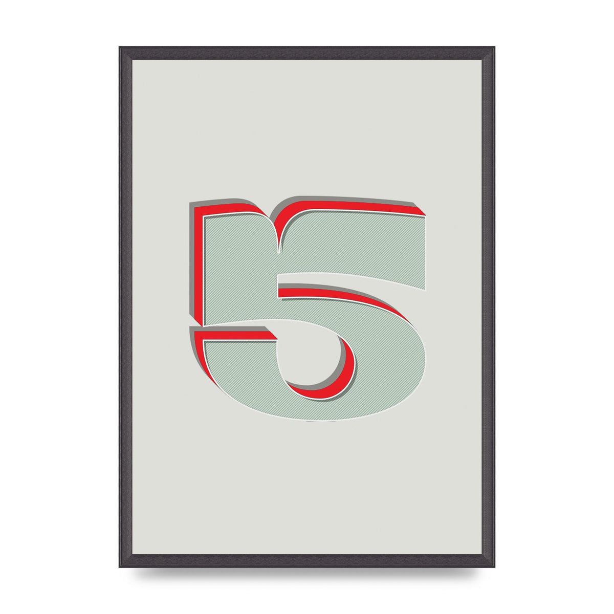Mix Match Number 5" Art For The Home - A2 framed