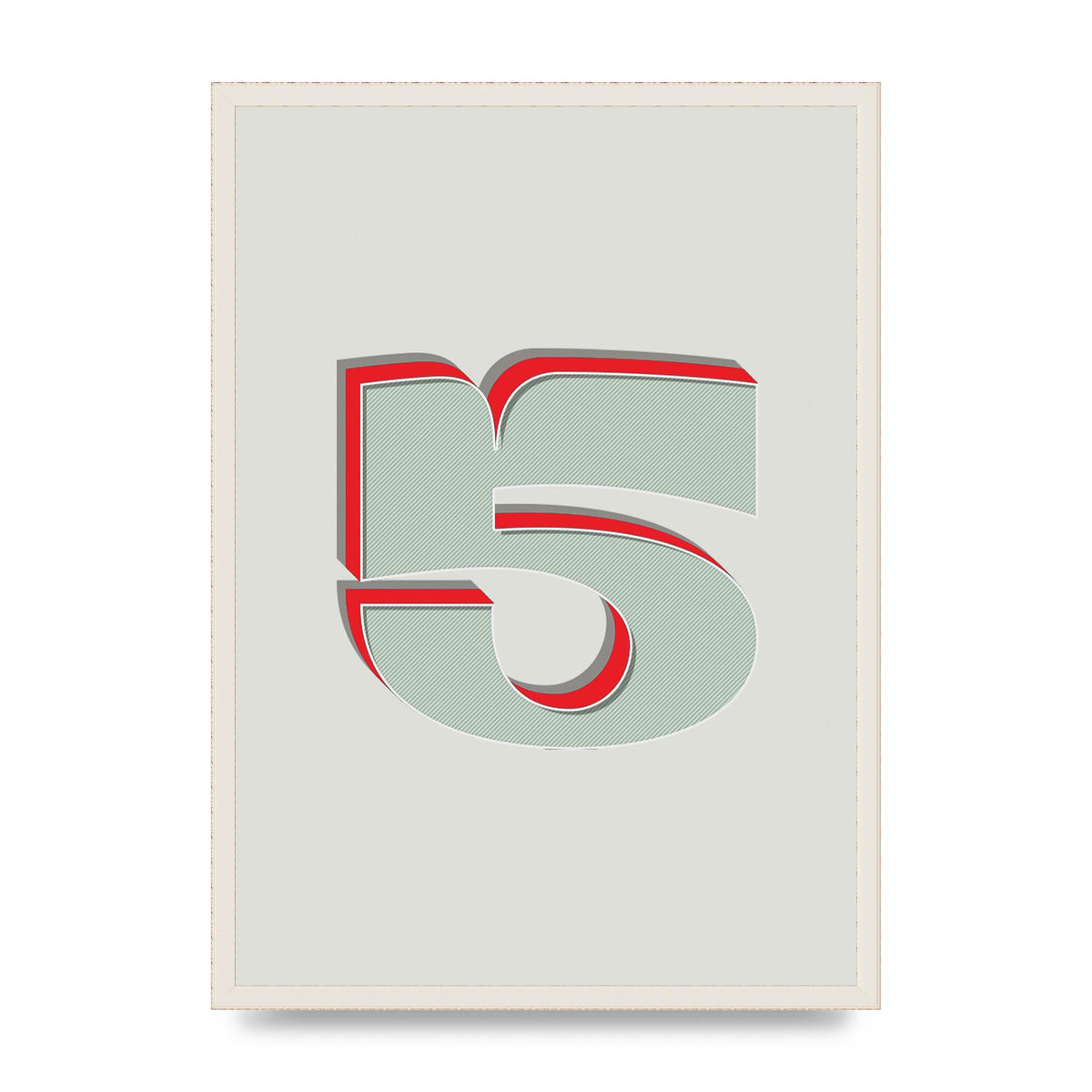 Mix Match Number 5" Art For The Home - A2 framed